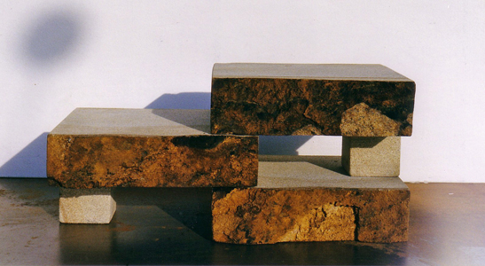 3 Platten, 1999,  15 x 34 x 17 cm